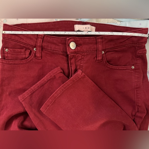 IRO Premium Denim Women's Rare color Red Hues Jeans - Pre-loved/EUC - Size 27 - Picture 3 of 6